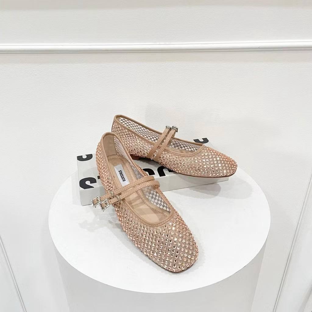 Staccato Ballerina Strappy Flat Shoes 90200-1 - Nikitaforshoes