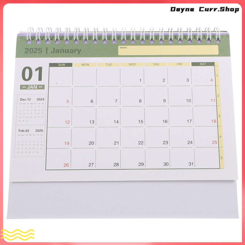 ปฏิทินตั้งโต๊ะขนาดเล็ก 2025 ยืนสํานักงานขนาดใหญ่ เดสก์ท็อปรายวัน ความงาม Delicate Calander nduni