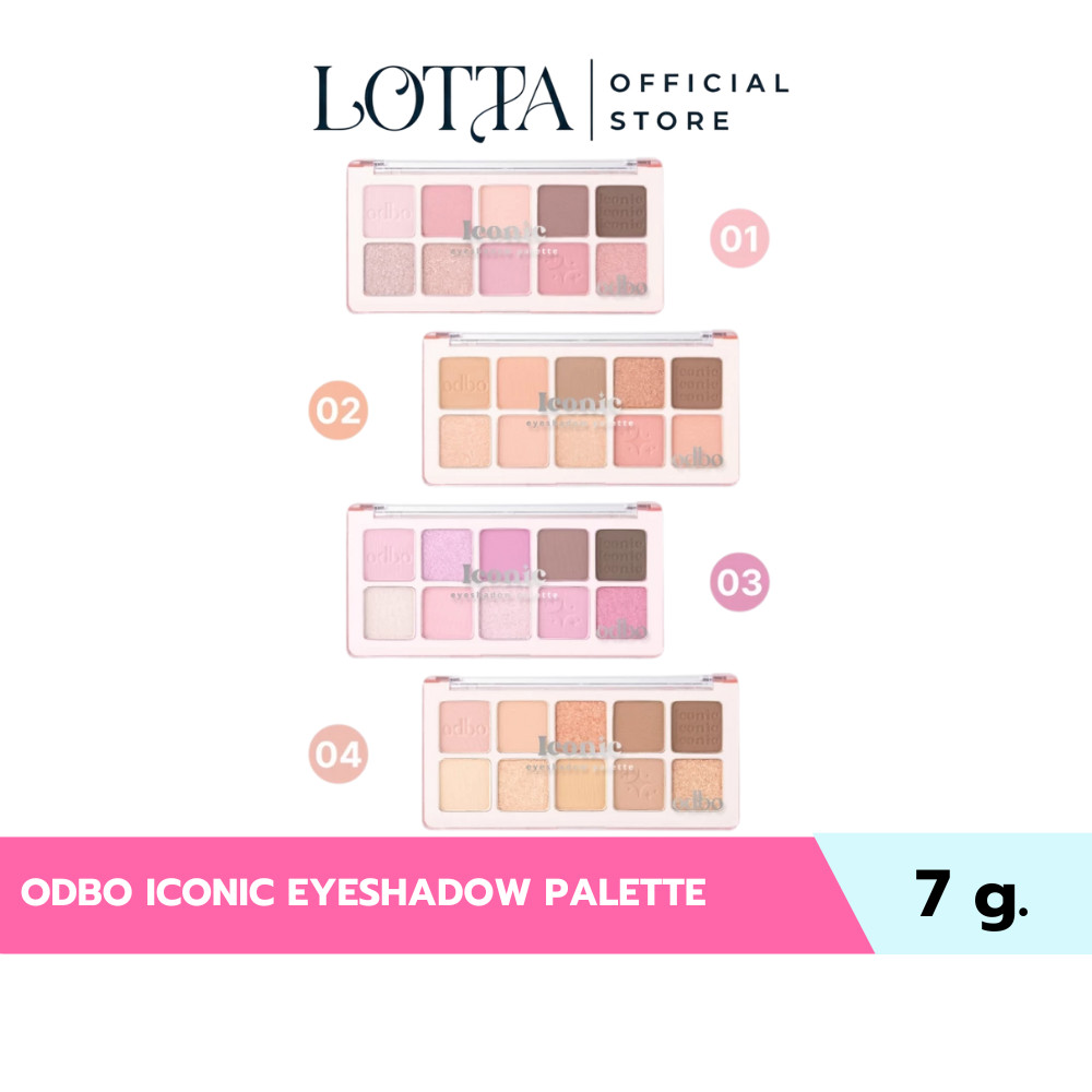 OD2029 ODBO ICONIC EYESHADOW PALETTE 7g. #พาเลทไอโคนิค