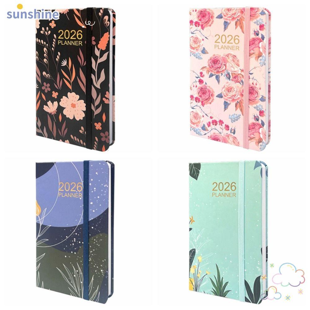 SSUNSHINE 2026 Pocket Planner, Schedule Organizer ปฏิทินกระเป๋ารายสัปดาห์และรายเดือน 2026, คุณภาพสูง