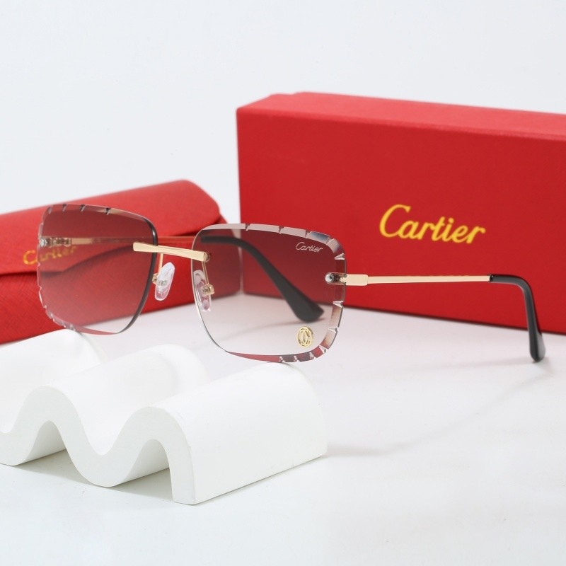 2025 สไตล์ใหม่ High-Appearance Frameless Cut Edge แว่นตากันแดดแฟชั่น Simple All-Match แว่นตากันแดด 2