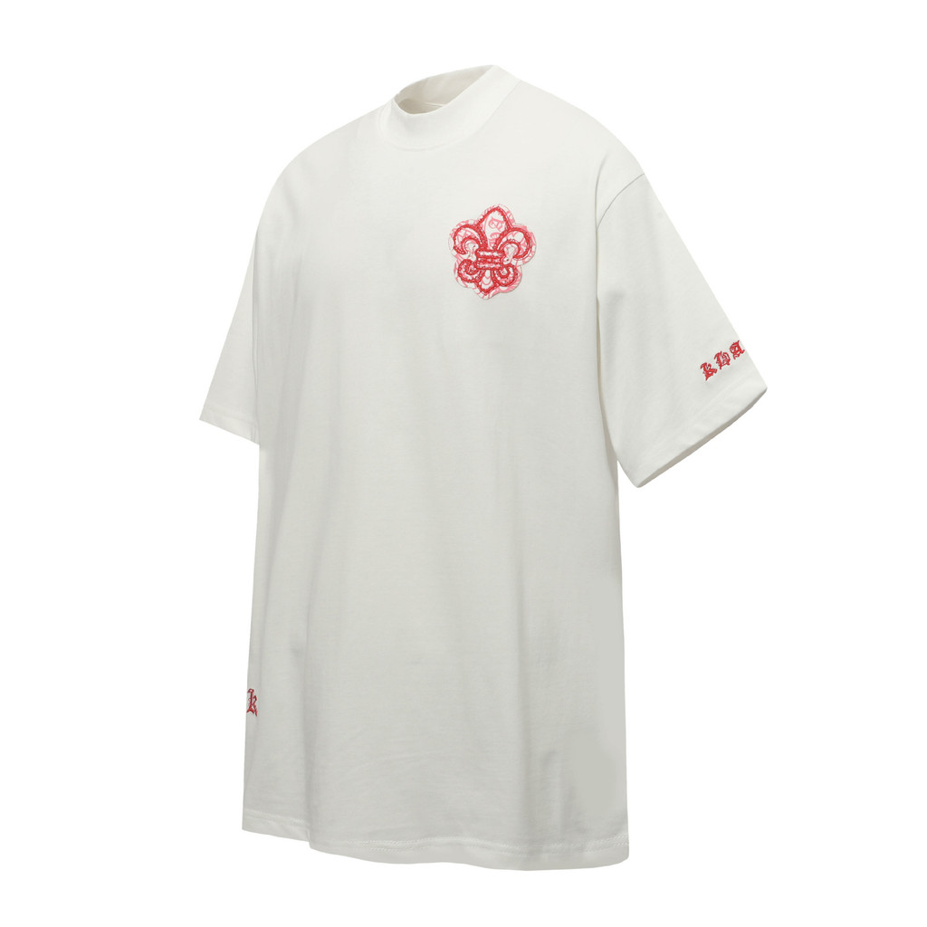 4BLP Chrome Hearts Summer New Embroidered Cross Horseshoe Short Sleeve T T-shirt Couple Style