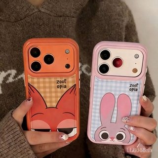 เคสโทรศัพท์เหมาะสําหรับiPhone 7 8 X XS XR XSMAX 11 12 13 14 15 16 17 Pro max Plus Airลายสก๊อตJudy Nick Shock-Resistantกันกระแทกเคสรวมทุกอย่างQEUK