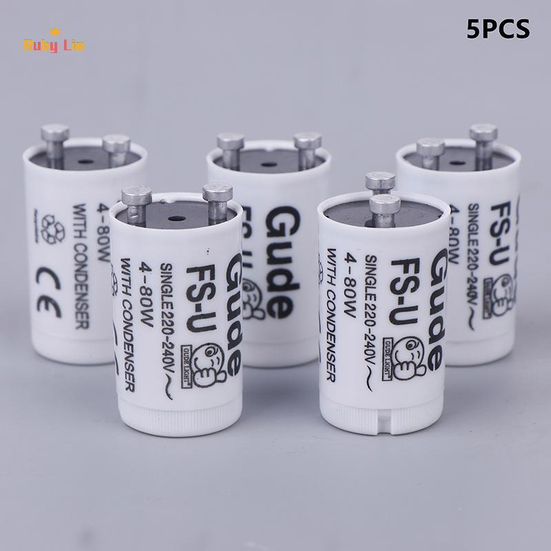 Ruby Lin 5 ชิ้น/เซ็ตเดี่ยว 220 V-250 V 4-80 W โคมไฟเรืองแสง Starter FS-U S2 TL Starter หลอดฟิวส์เริ่