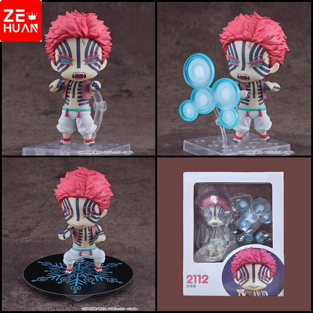 10 ซม. Nendoroid Anime Demon Slayer Akaza รุ่น Action Figure ของเล่นของขวัญ