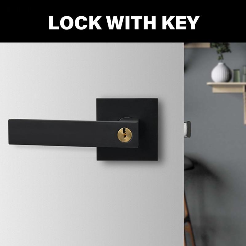 QUIM Heavy Duty ภายในประตูห้องน้ําประตู Handles Square Privacy Lever ประตูสําหรับห้องนอนหรือห้องน้ํา