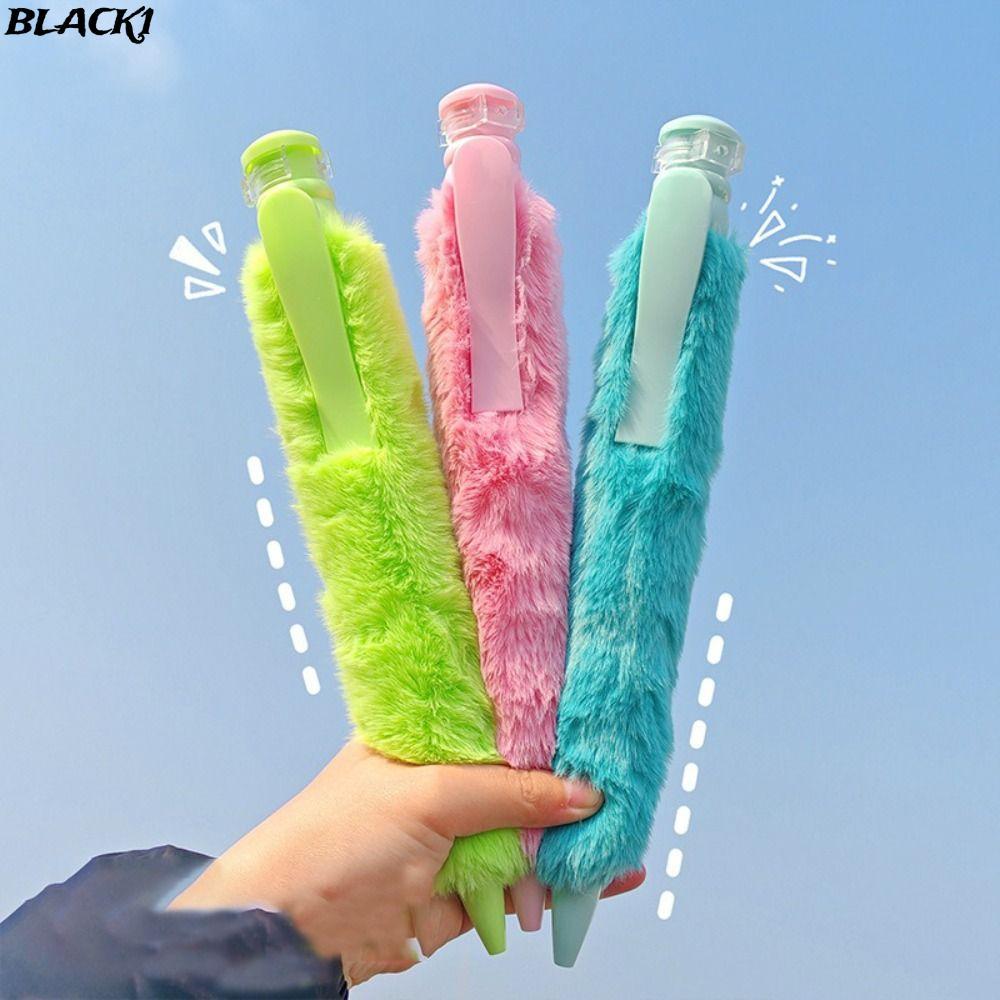 ปากกาลูกลื่นสีดํา ของเล่นแปลกใหม่พลาสติก ปากกาเป็นกลางเครื่องเขี