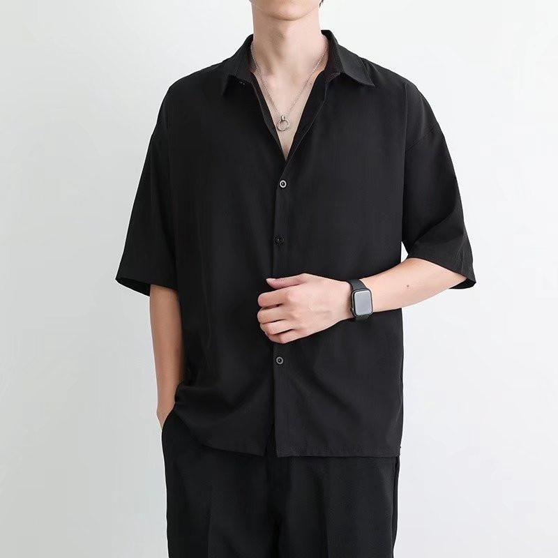 พร้อมส่ง#M-5XL เสื้อเชิ้ตผู้ชายเวอร์ชั่นเกาหลีของเทรนด์เสื้อเชิ้ตผู้ชายฤดูร้อนสบายๆธุรกิจเสื้อผู้ชาย