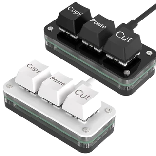 Rgb Mini Cut Copy Paste Keyboard Hotswap 3-Key Gaming Mechanical Keyboard USB Type-C สําหรับบัญชีทํางานหรือจังหวะเกม