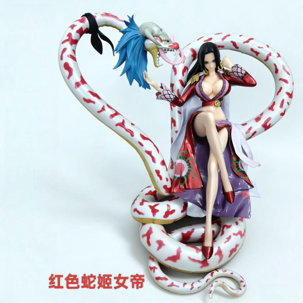 One Piece Empress Boya.Hancock งูเจ้าหญิง Empress Hand-Made ท่านั่งฉากของขวัญตกแต่งรูปปั้น Static HZ