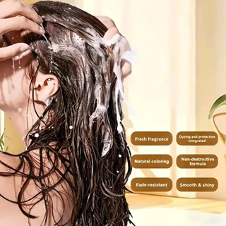 【จำกัดเวลา ขวดละ 66 บาท】เปลี่ยนสีผมด้วยขวดเดียว ใช้ง่าย ไม่ต้องผสม สีสม่ำเสมอ ทนทาน ใช้เวลาน้อย ช่วยปกปิดผมหงอกได้อย่างด