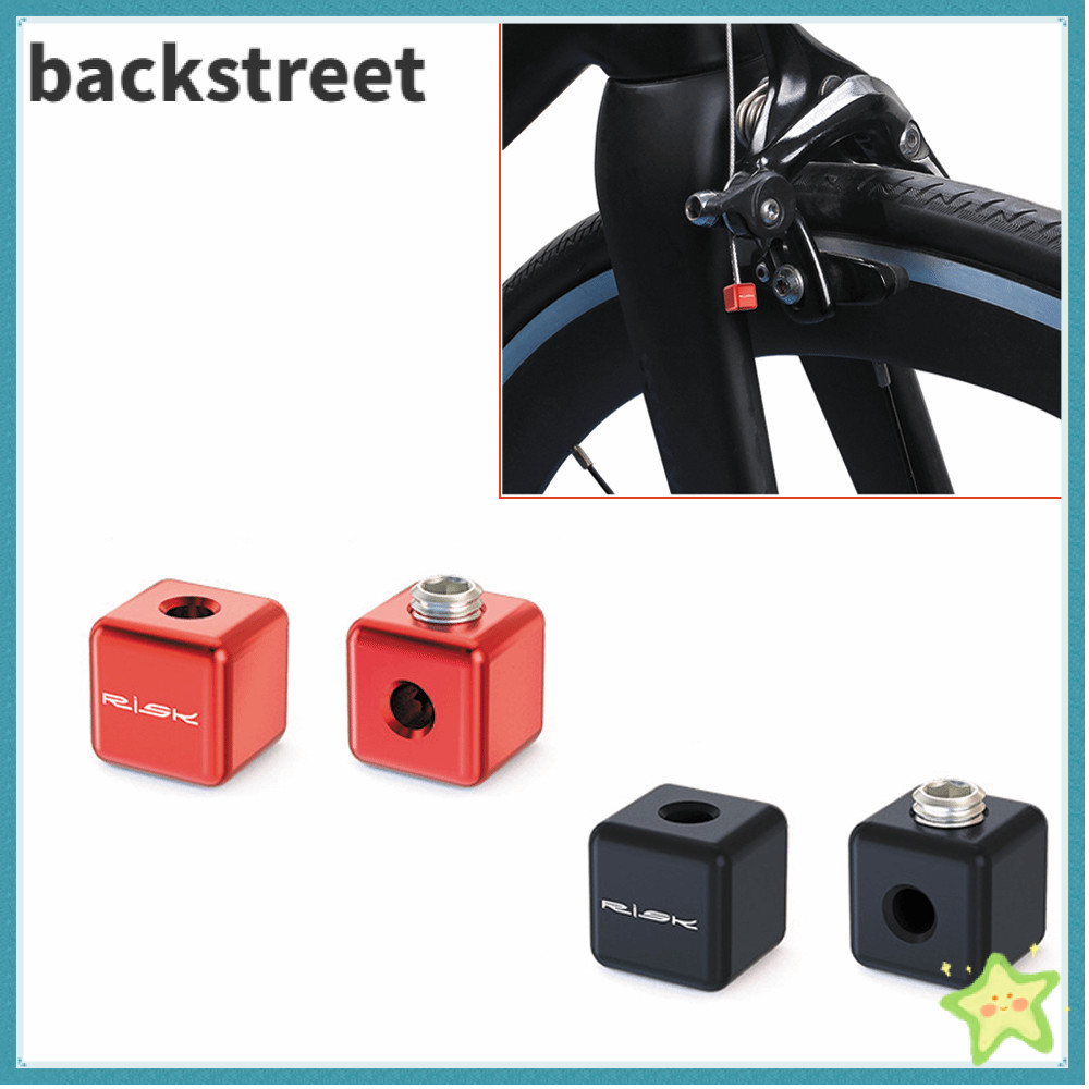 BACKSTAGEREETDV สายเบรค Ends, อลูมิเนียม Cube จักรยานสาย End Caps, Secure Fit พร้อมสกรูและ Hex ประแจน้ําหนักเบาสายจักรยาน Crimps สําหรับ Road Mountain Gravel จักรยาน