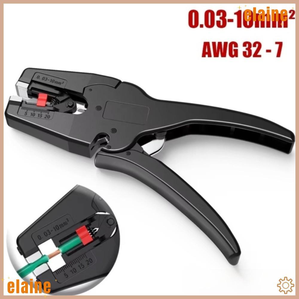 ELAINE คีมลวด, 32-7AWG 2 in 1 เครื่องปอกสายไฟอัตโนมัติ, คุณภาพสูงมินิแบบพกพา Heavy Duty ซ่อมไฟฟ้าเคร