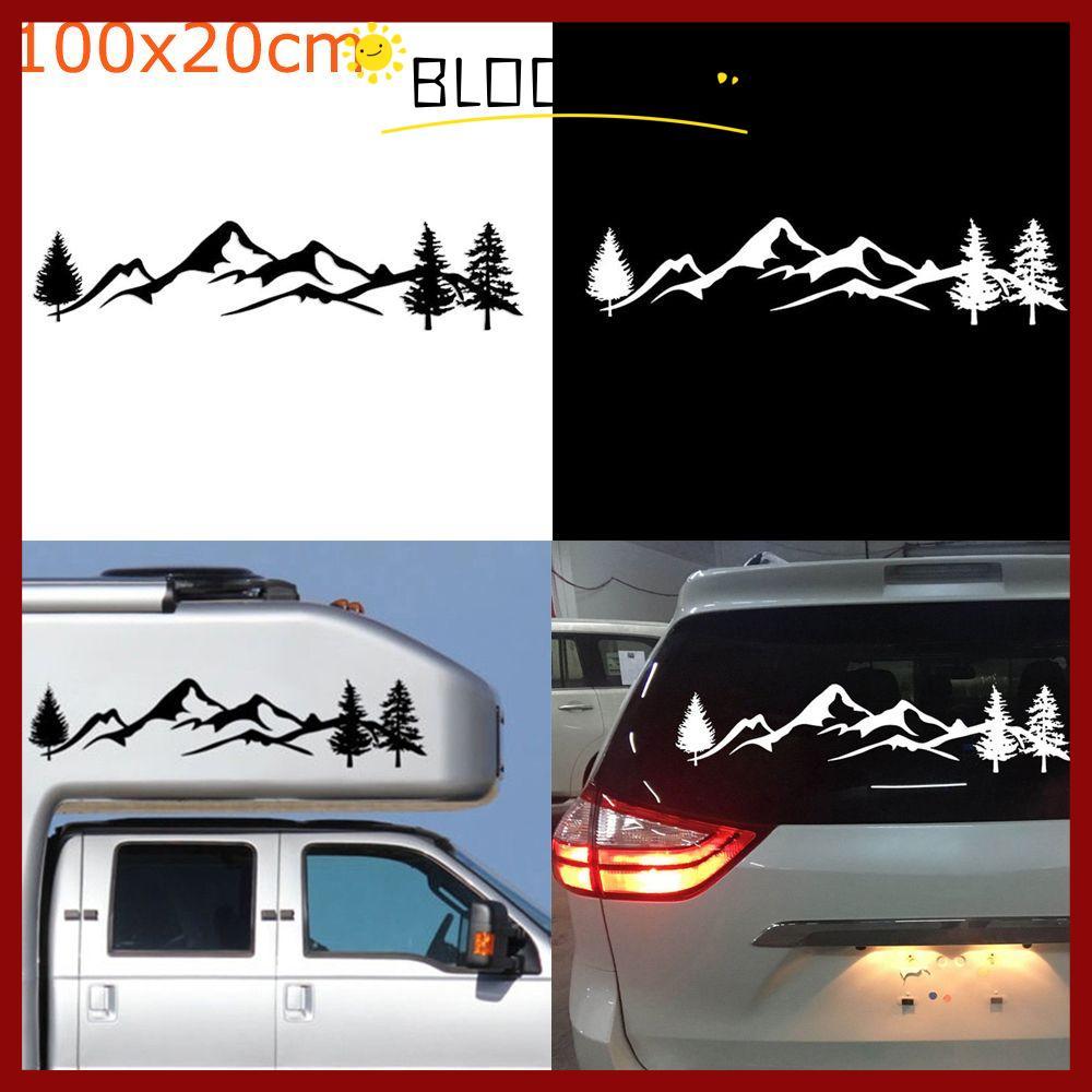 จัดส่งจากประเทศไทยBLOOMZO 100 ซม. สติ๊กเกอร์ติดรถ Offroad SUV RV Camper ของแต่งรถ