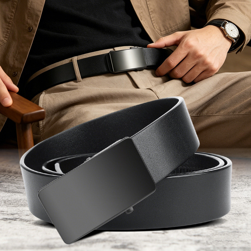 belt เข็มขัด สีดำ เข็มขัดหนังผู้ชาย คลาสสิก สายหนังสีดำ