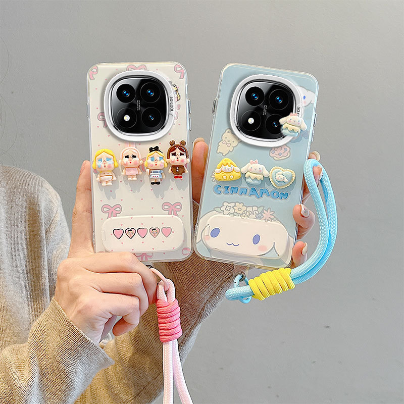 เคส Redmi Note14 Pro 5G เคส For Redmi เคสติดตั้งวงเล็บกระจก 3D ตุ๊กตา hard โทรศัพท์ BB-CYJZ