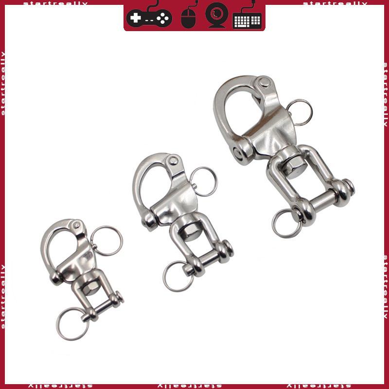 ST สแตนเลส FIXED Bail Snap Shackle สําหรับสร้อยข้อมือเรือใบ FIXED Bail Shackle