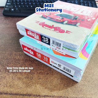 (1 PACK ISI 10) BUKU TULIS SKOLA A5 / BY SIDU 38 58 LEMBAR MOTIF COWOK CEWEK ATK ALAT SEKOLAH MURAH