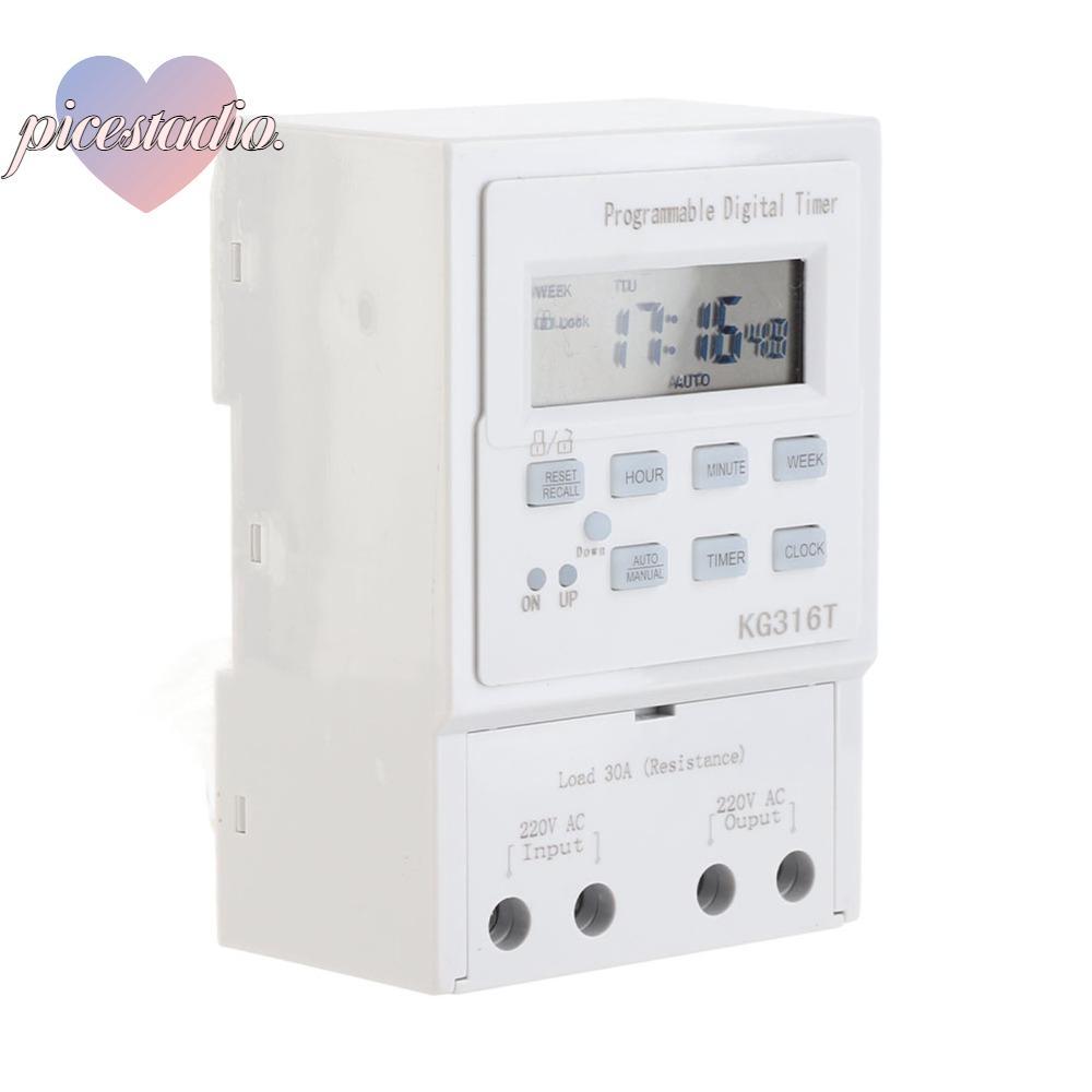 PICESTADIO โปรแกรมจับเวลา, 30A 1W Power Digital Timer Switch, Smart Home 1Min - 168H อัตโนมัติ AC 22