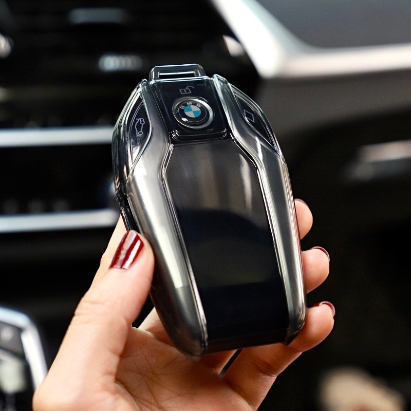 เหมาะสําหรับ BMW ฝาครอบกุญแจหน้าจอ LCD x5 7 Series 5 Series 8 Series x7 ผู้ชายผู้หญิง tpu บางเฉียบโปร่งใสกระเป๋าเปลือกกุญแจ