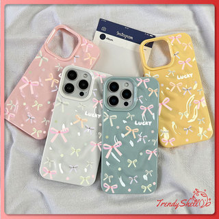 สต๊อกไทย เคสไอโฟน16 ลายโบว์สีสดใส น่ารัก เคสลายอุกกาบาต For IPhone13 11 12 14PLUS 6/7/8 15 16ProMAX X XR XSMAX กันกระแทก