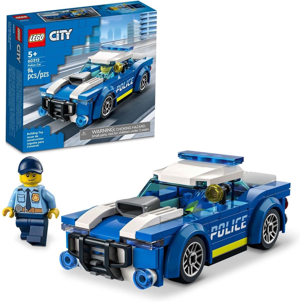 LEGO City Police Car Toy 60312: ออกแบบมาสําหรับเด็กอายุ 5+ มีเสน่ห์เจ้าหน้าที่ Minifigure
