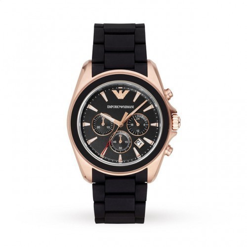 High end AR6066 chronograph หน้าปัดสีดําสายยางนาฬิกาผู้ชาย