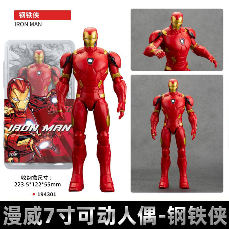 [จัดส่งรวดเร็ว] Iron Man Spider-Man กัปตันอเมริกา Hulk Thor Black Panther Marvel Figure สินค้า Avengers ตุ๊กตา wj05 12/20