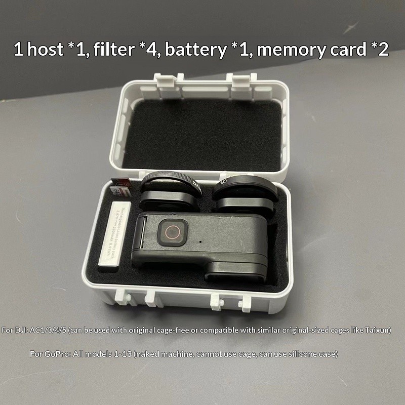 กล่องเก็บของ DJIAction3/4/5pro กล่องป้องกัน GoPro กล้องกีฬา Universal กระเป๋าเก็บของ Anti-Collision แบบพกพา - รูปที่ 2