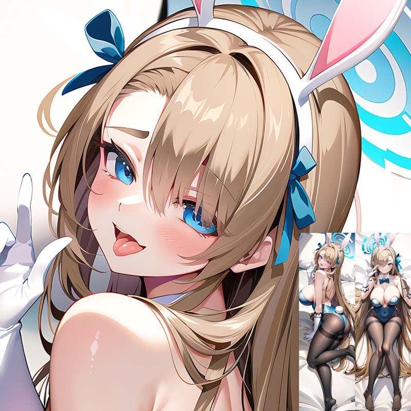 Blue Archive Dakimakura Ichiose Asuna ปลอกหมอนการ์ตูนอะนิเมะเกมหมอน