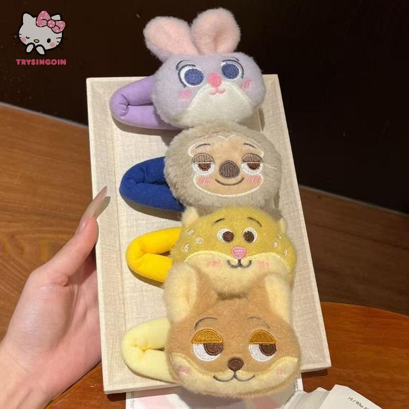 [strysingoin] Zootopia Peripheral Clip ตุ๊กตาน่ารัก Judi Nick SingleSided ล่าสุดยอดนิยมการ์ตูนน่ารัก Hairpin Hair Ties ให้แฟน TH