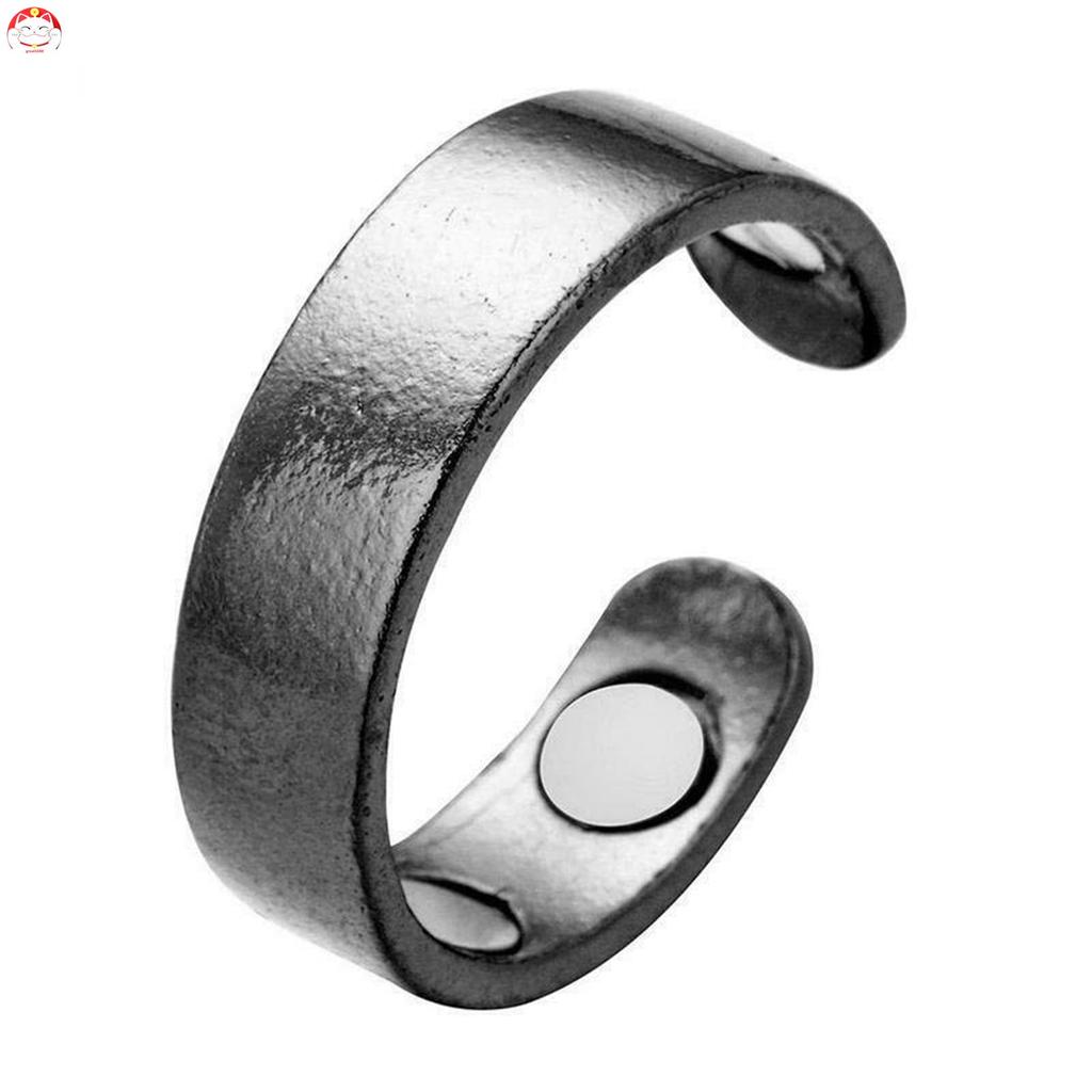 Mens Therapeutic Magnetic Ring Adjustable Open Ring Anti-snoring Jewery Gift