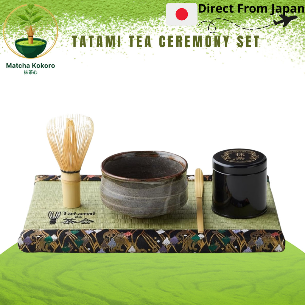 Tatami Matcha Set 5-Piece – Japanese Tea Ceremony ชุดทำมัทฉะ พร้อม Chasen 100 ซี่