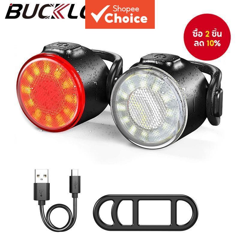Bucklos โคมไฟ LED 6 โหมด ชาร์จ USB กันน้ํา อุปกรณ์เสริม สําหรับติดรถจักรยาน