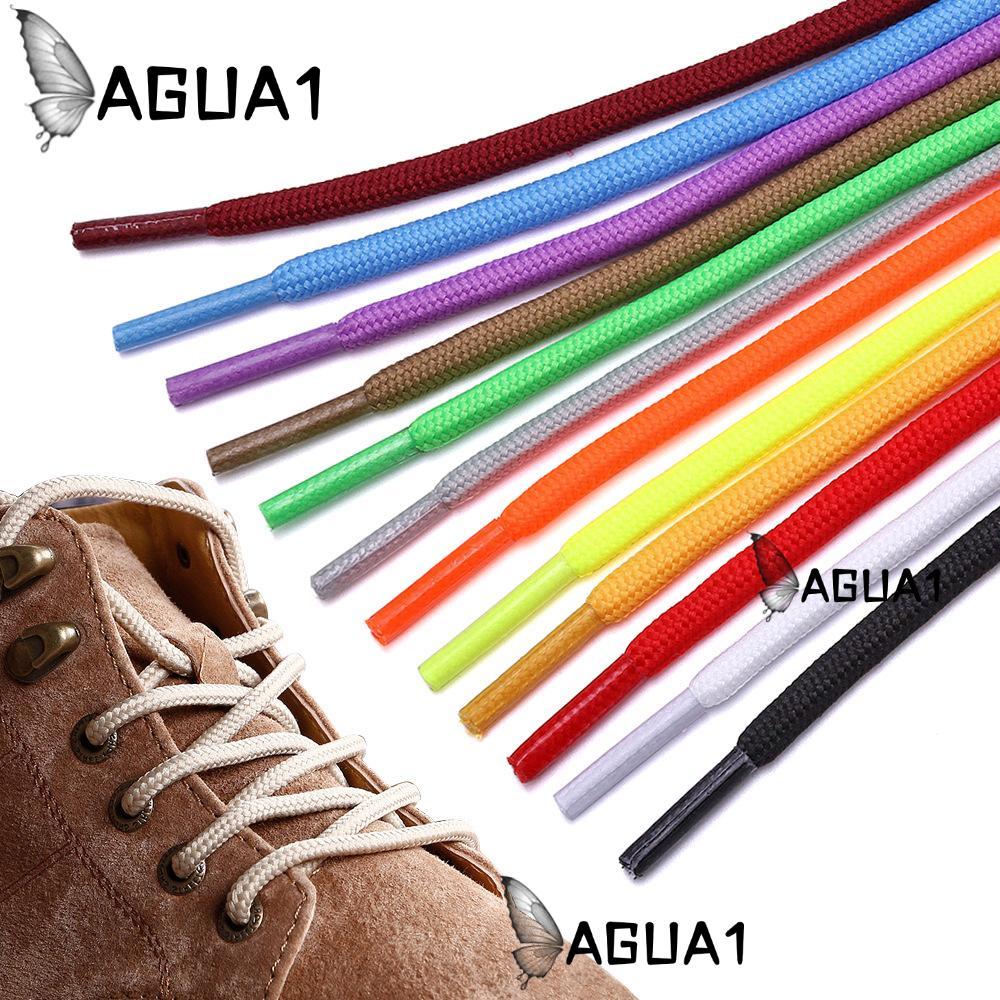 AGUA1 1 คู่รอบรองเท้า Laces,คลาสสิก Strong Boot Laces,120 ซม.140 ซม.โพลีเอสเตอร์ Fibre 4 MM สีเชือกผูกรองเท้ารองเท้าทํางาน