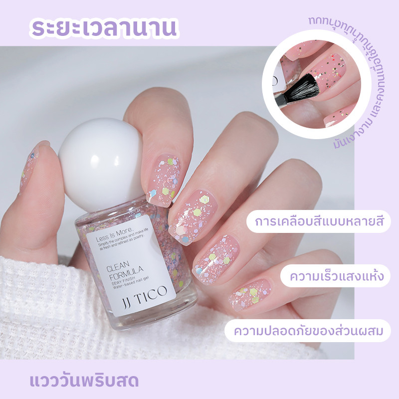 JJ TICO ยาทาเล็บ สีทาเล็บ สูตรน้ำ สไตล์ลูกบอล 9ml แห้งเร็ว สีคงทน ไม่ต้องอบ ส่วนประกอบปลอดภัย ปลอดสารพิษ