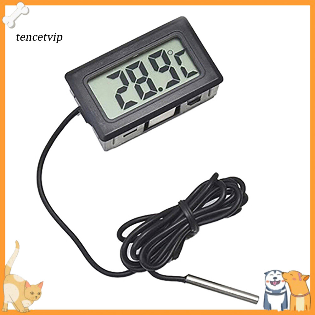 Vip 2m Fish Aquarium Water ตู้เย็น Probe เครื่องวัดอุณหภูมิอิเล็กทรอนิกส์ LCD Digital Tester