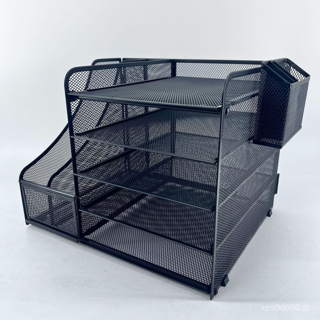 ชั้นเก็บของสํานักงานชั้นวางแฟ้มโลหะห้าชั้นห้องนั่งเล่นจัดเก็บกล่องแฟ้ม ก4 ชั้นเก็บของตั้งโต๊ะชั้นวาง