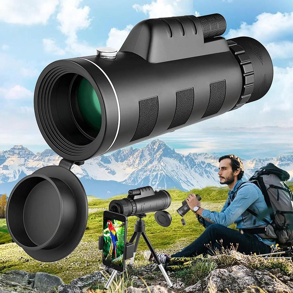40x60 HD Monocular Starscope Phone Camera Zoom Lens With Smartphone Holder Telescope Tripod Waterpro