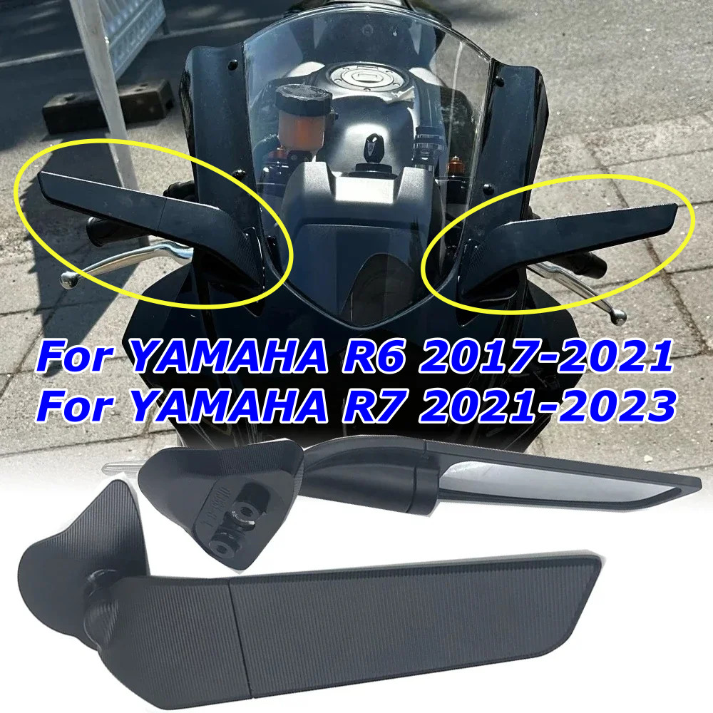 สําหรับ Yamaha R6 R 6 2017-2021 R7 R 7 2021-2023 กระจกมองหลัง Stealth ด้านข้าง Winglets Wing Fairing