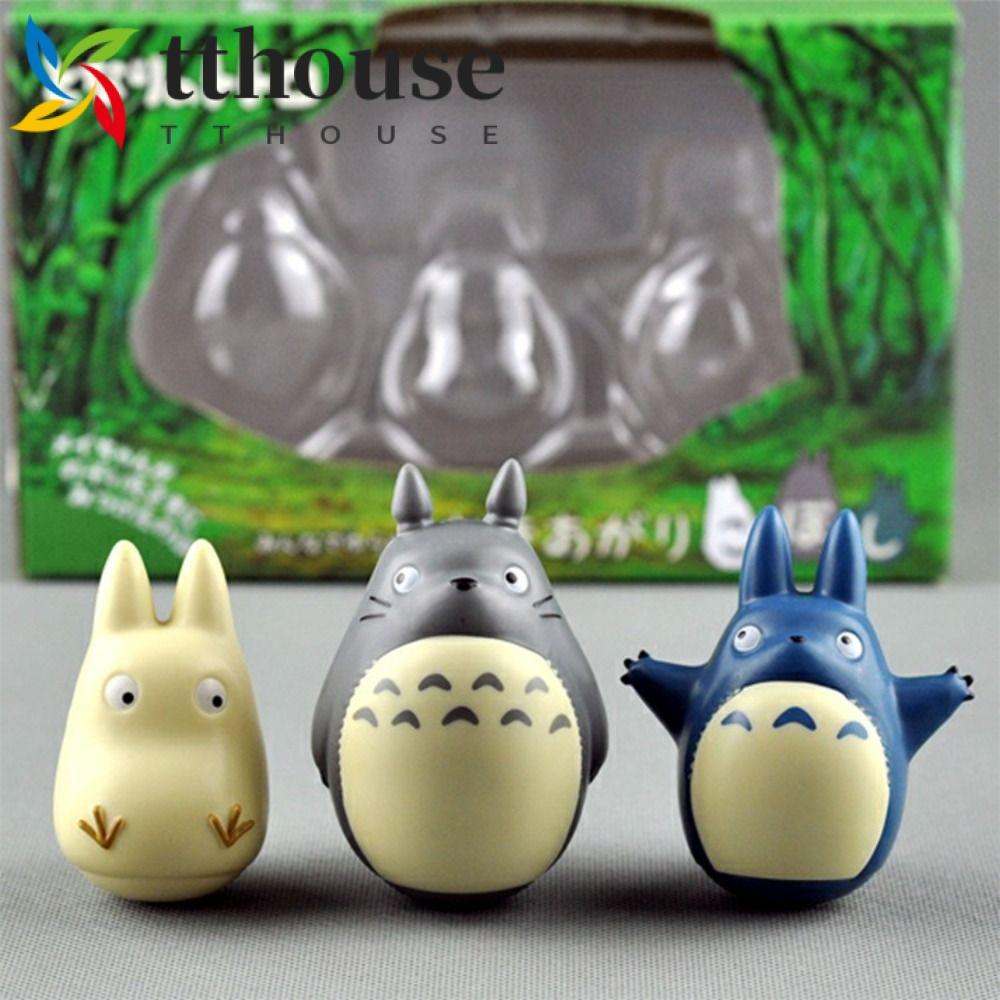 TTHOUSE Spirited Away Figure, My Neighbor Totoro ตุ๊กตาไม่ซ้อน Totoro Action Figure, วันเกิด Q-versi