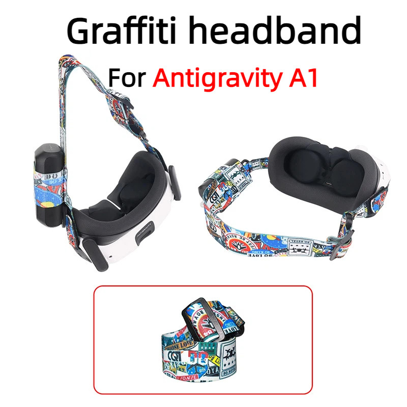 สําหรับ Insta360 Antigravity A1 Flying แว่นตา Anti Gravity Vision ยืดหยุ่น Graffiti แถบคาดศีรษะสะดวก Scratch ทน Panoramic Drone อุปกรณ์เสริม
