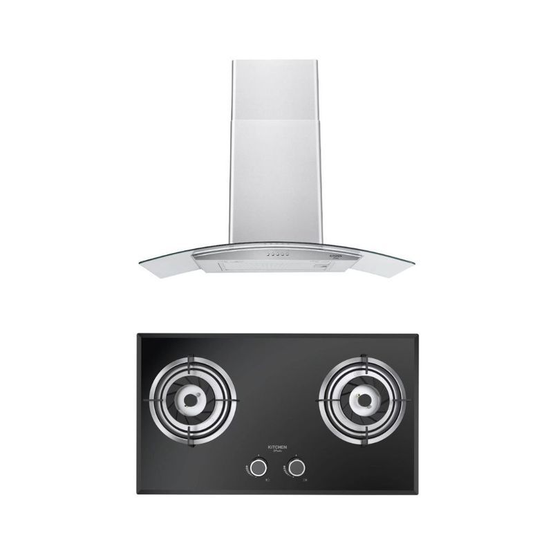 KITCHEN STUDIO ชุดครัว เครื่องดูดควันติดผนัง KSHD-90-1I-SS และ เตาแก๊สฝัง KSHB-702G-2I