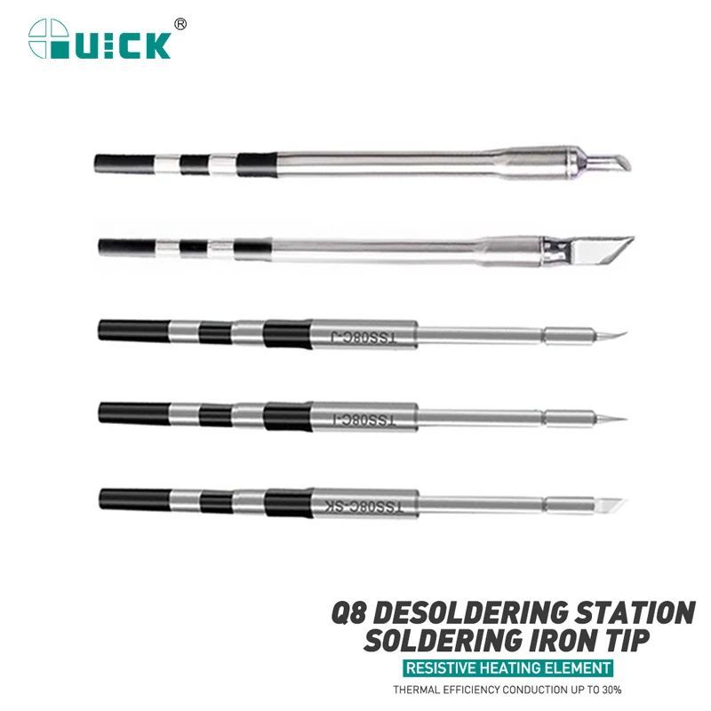 QUICK Q8 หัวแร้งเคล็ดลับ TSS08C-SK TSS08C-I TSS08C-J TSS08C-K TSS08C-3C สําหรับสถานีบัดกรี Q8