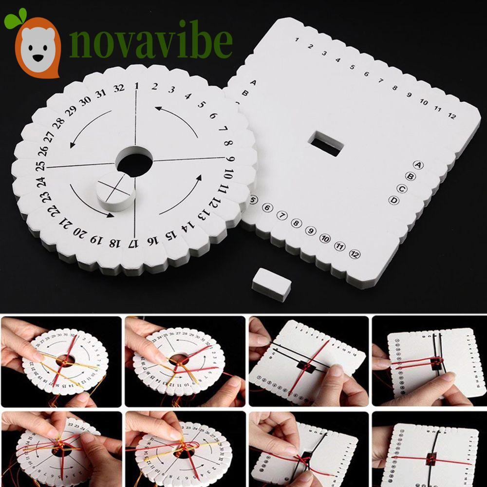 NOVAVIBE เย็บ 2 ชิ้น/เซ็ตแผ่นถัก Braiding Disc/Disk Kumihimo เครื่องประดับออกแบบ Board