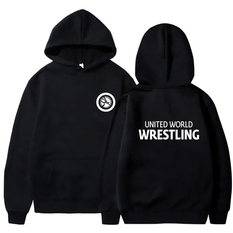 เสื้อกันหนาวสำหรับฤดูใบไม้ร่วงและฤดูหนาว United World Wrestling Sweatshirt แฟชั่น UWW Hoodies เสื้อย