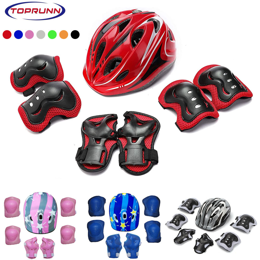 Kids Bike Helmet Knee Elbow Wrist Pads,Toddler Helmet with Protective Gear Set,forBicycleCyclingSkat