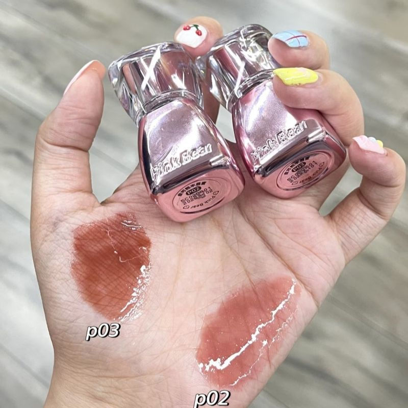 New Product#[P05Guava Bubble]pinkbear Pico Bear Lip Plumping Gloss Plump Water Glossy Lip Moisturizi