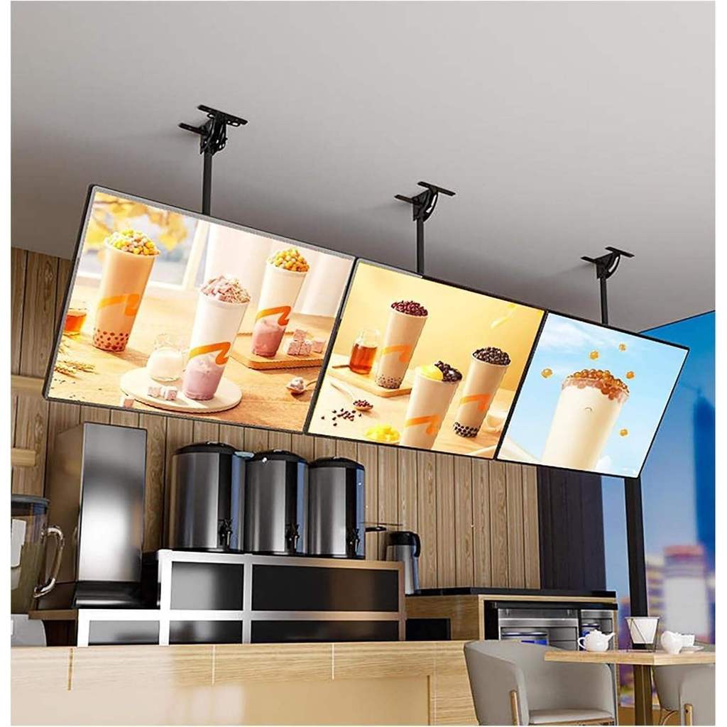 ป้ายไฟ LED สว่างเป็นพิเศษ ป้ายเมนู ป้ายไฟหน้าร้า กรอบไฟเมนูอาหาร LED สามารถปรับมุมและความสูงได้ ป้ายไฟเมนู ป้าย led