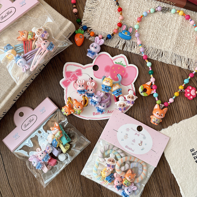 กิ๊บและสร้อยคอน้อง.cartoon resin จากซูโทเปีย จูดี้ และนิค สำหรับเด็ก ราคา ถูกที่สุด ดีลบีเคเค แกลเลอรีภาพที่ 3